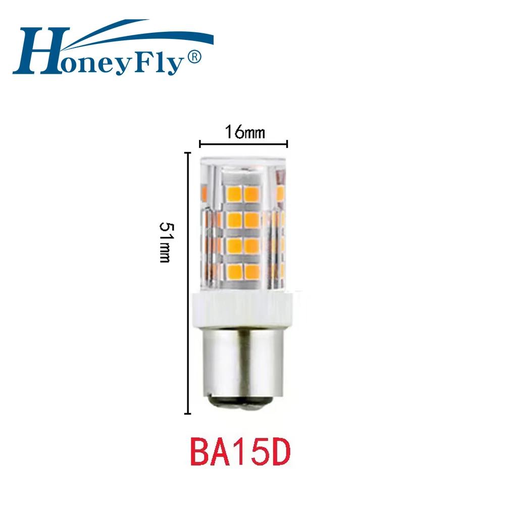 HoneyFly LED  , Ʋ 2835  BA15D ,     , 330LM, 220V, 110V, 5W, 52 
